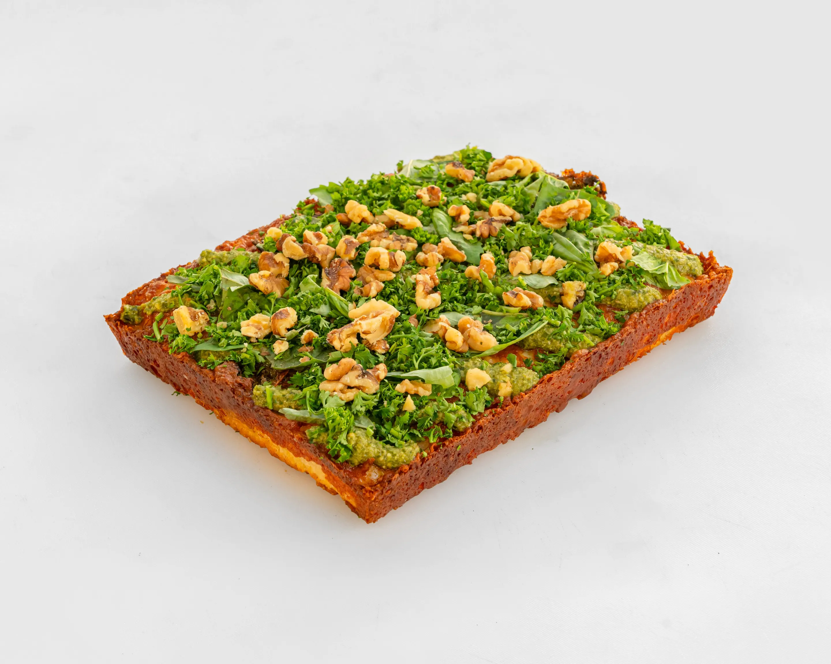 Green Ecstasy Pesto — Detroit-style pizza