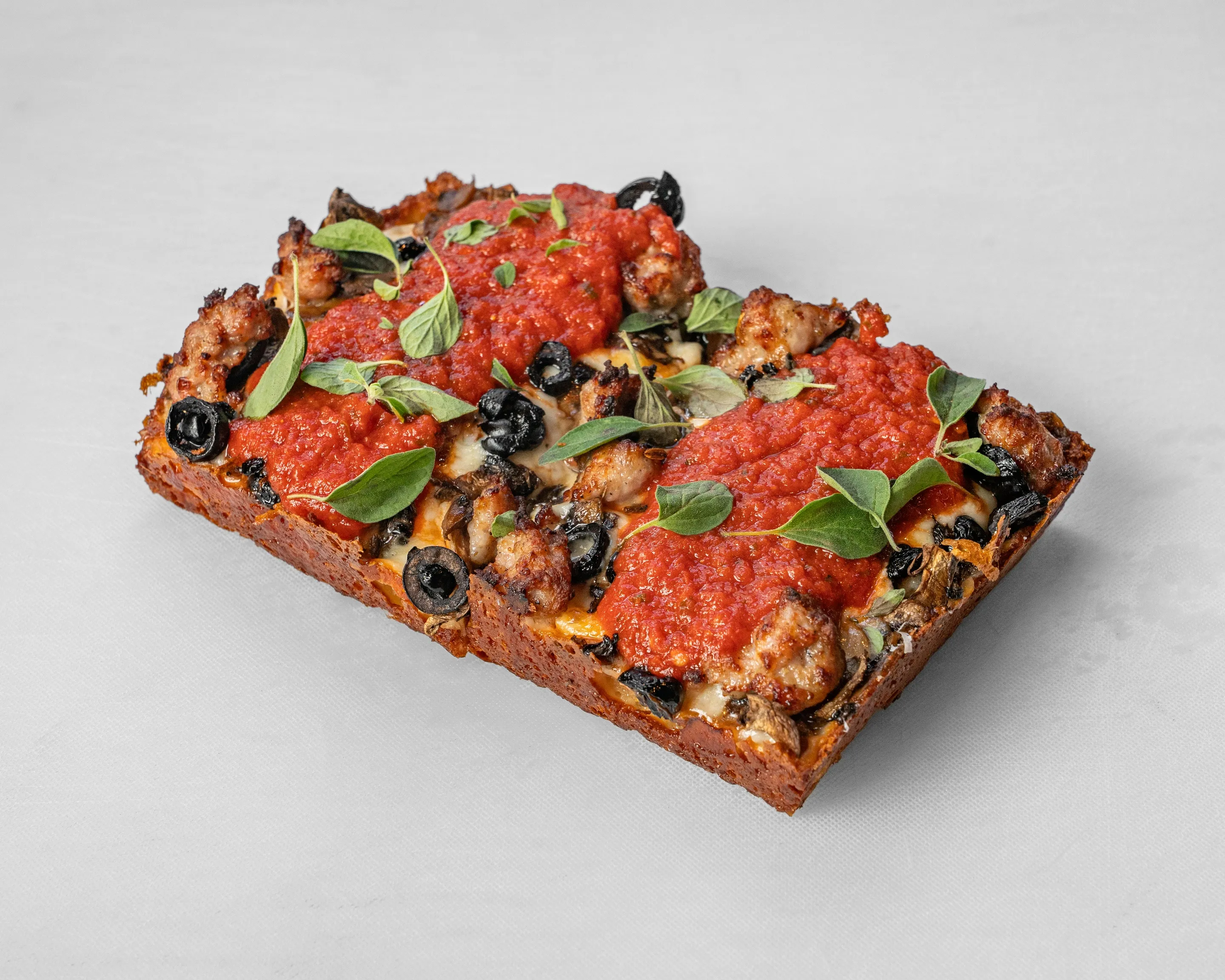 Sausage and Shrooms — Detroit-style pizza